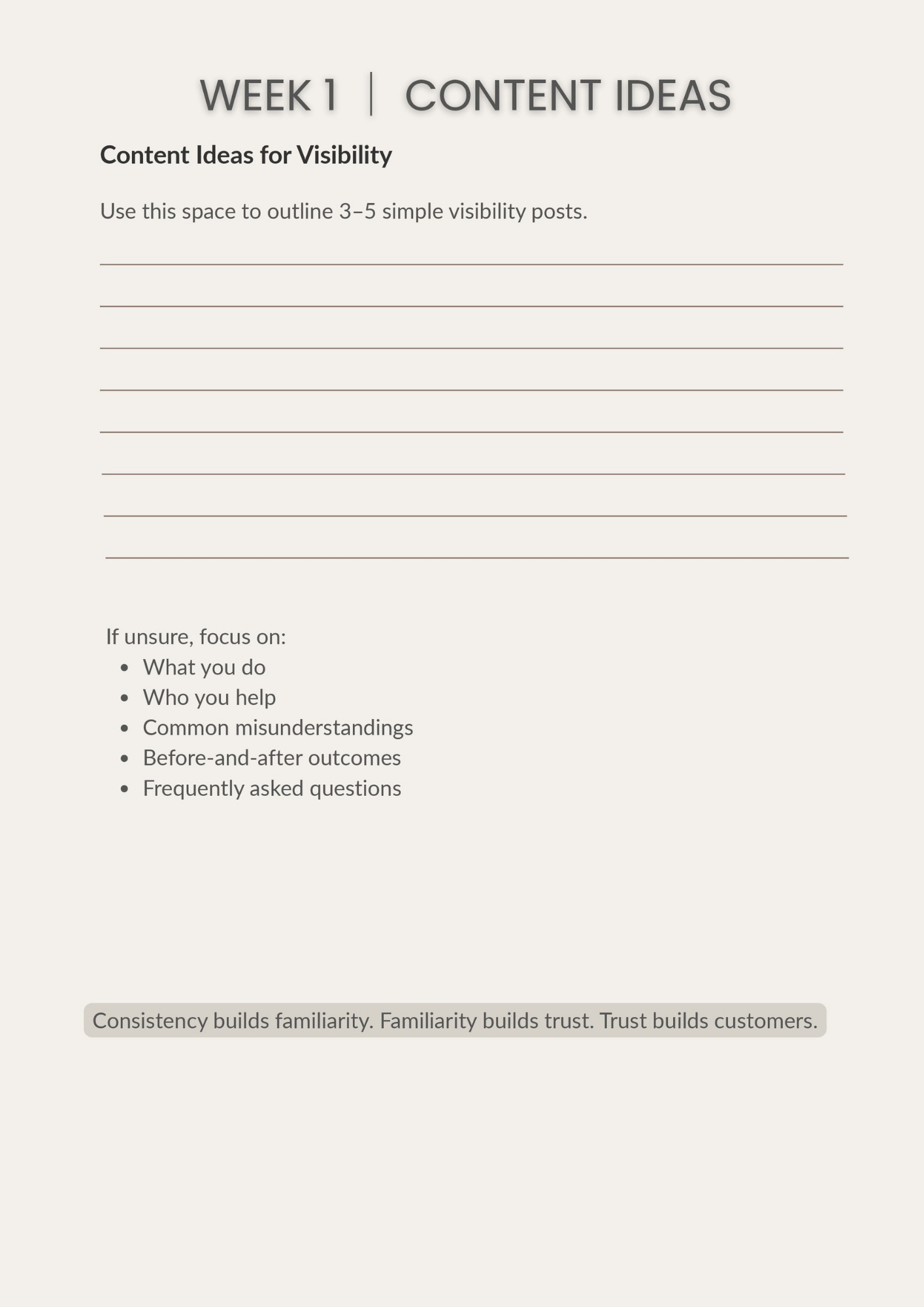 Small Business Marketing Planner - 4 Week System - Image 2